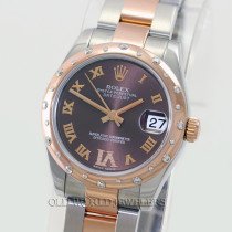 Rolex MidSize Datejust Ref 178341 Steel 18KRG Chocolate Diamond VI Dial Rolex MidSize Datejust Ref 178341 Steel 18KRG Chocolate Diamond VI Dial